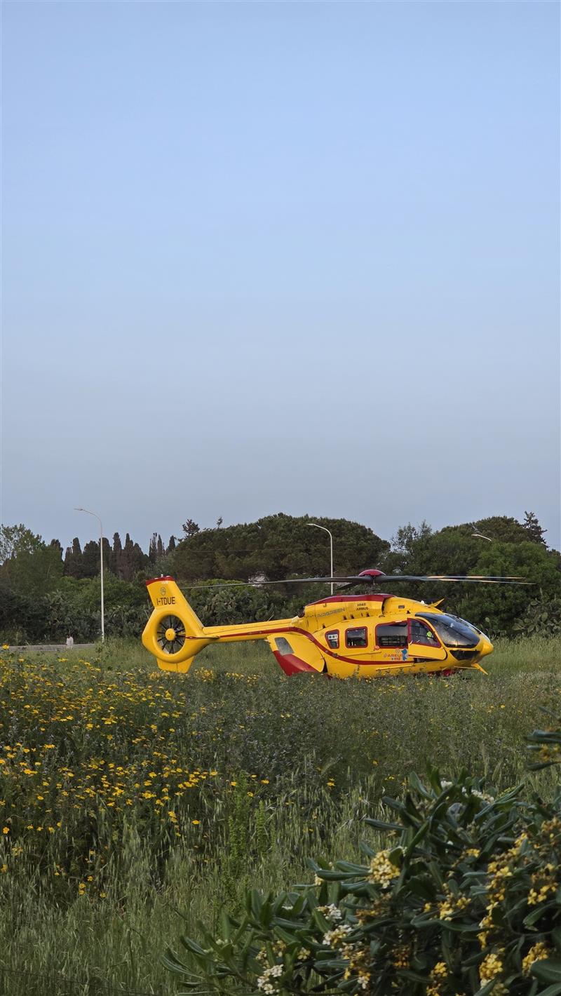 Incidente in Via Rossini ad Alghero - Richiesto l'intervento dell'elicottero Areus