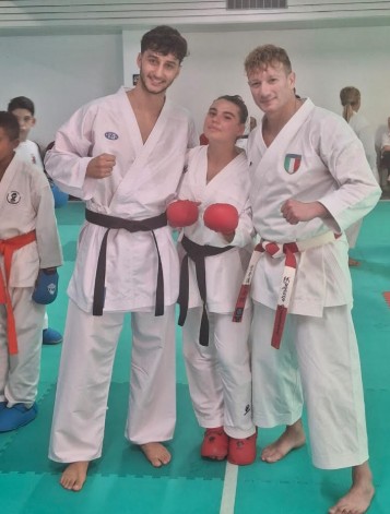 Allenamento con i tecnici nazionali di karate per Maira Barabesi