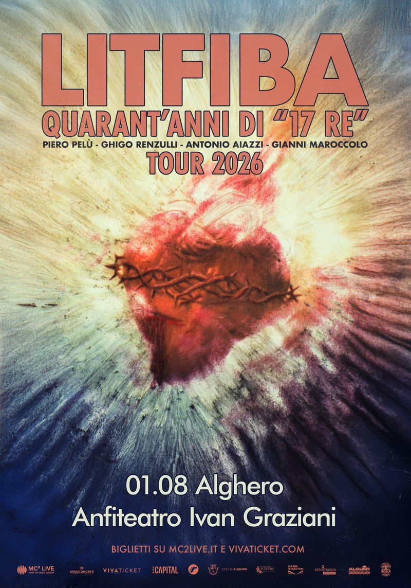 Alghero, tornano i Litfiba: “Quarant’anni di 17 Re” infiamma l’estate del 2026