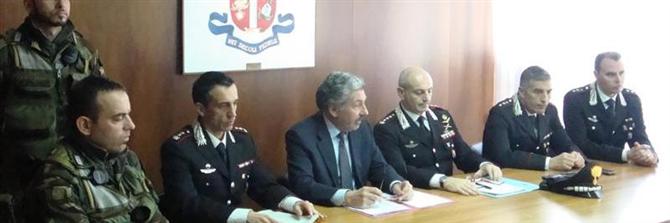 La conferenza stampa di stamattina presso il Comando Provinciale dei Carabinieri di Sassari