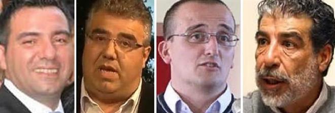 Michele Azara, Modesto Fenu, Efisio Arbau, Gavino Sale